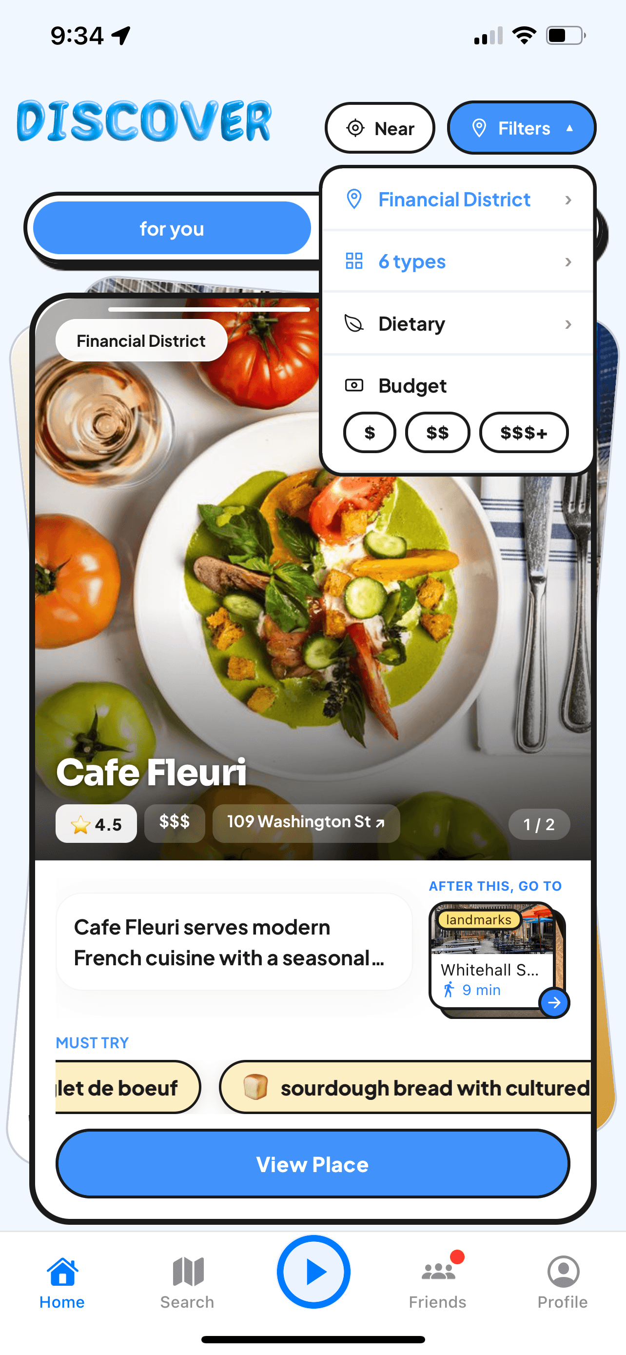 Easy Meets Discover screen